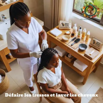Défaire les tresses et laver les cheveux