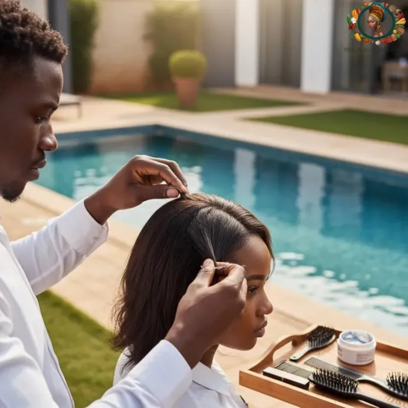 Coiffure avec du gel