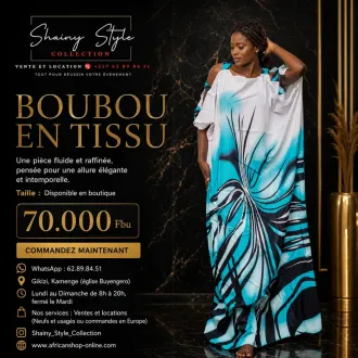 Boubou en tissue turquoise