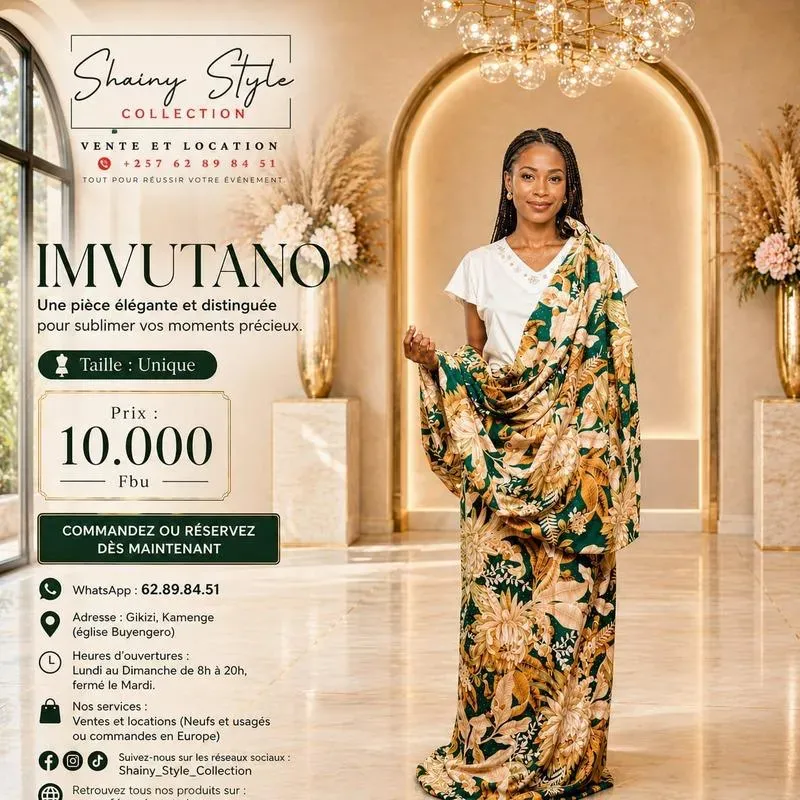Imvutano vert foncé &doré