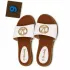 Sandale marron&blanc