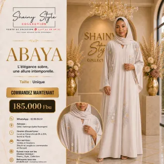 Abaya blanc cassée