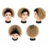 Perruque de cheveux naturels bouclés blonds 8"