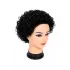 Perruque de cheveux naturels bouclés noirs 6"