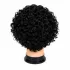 Perruque de cheveux naturels bouclés noirs 6"