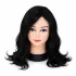 Perruque de cheveux naturels mi-longs noirs 18"