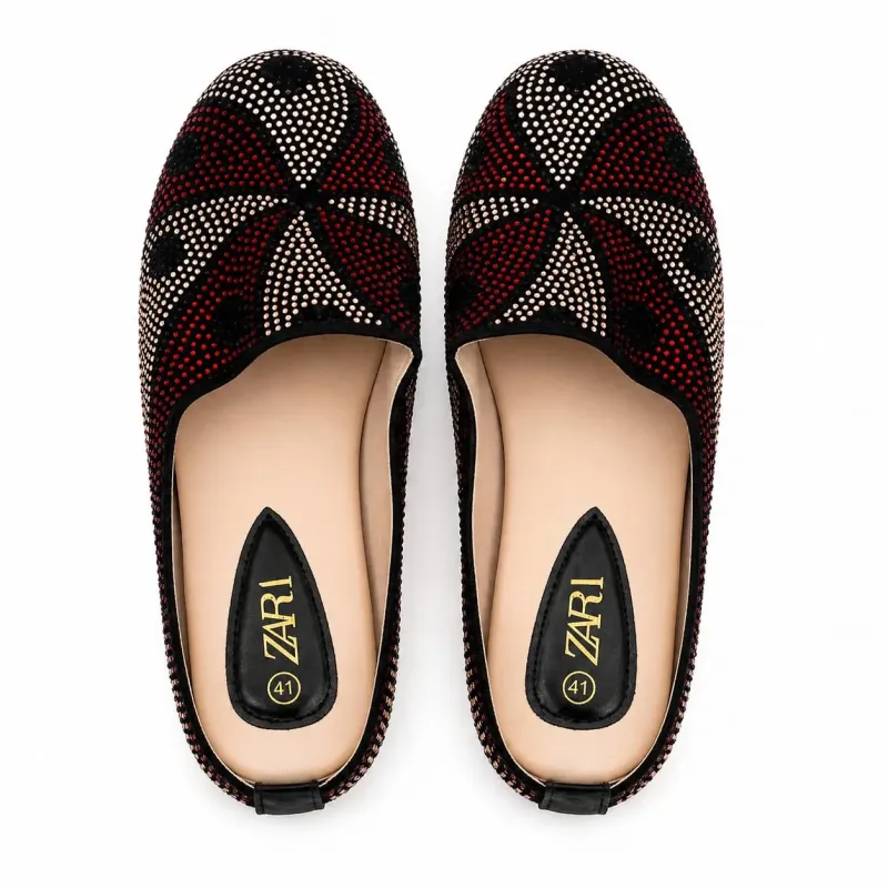 Babouches shoes rouge & blanc