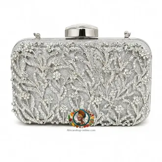 Pochette argent & cristaux (Location)