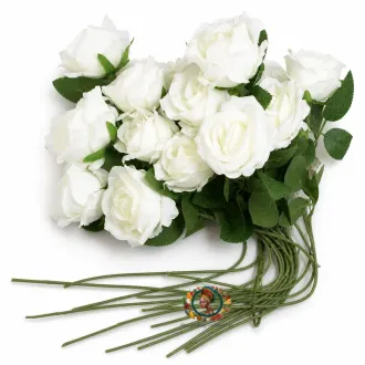 Bouquet rose blanches 30pc