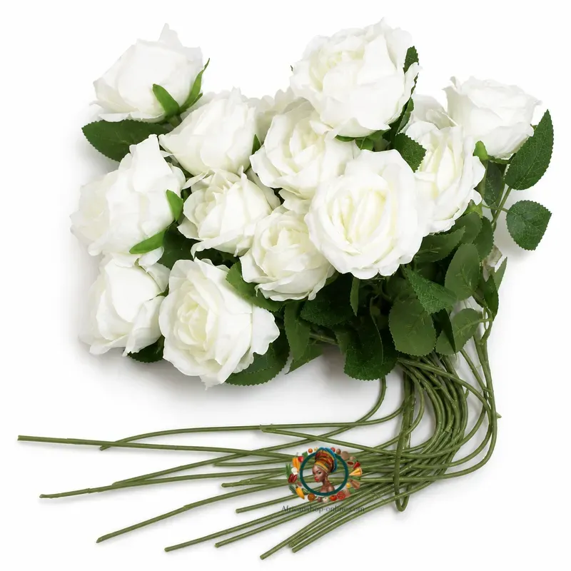 Bouquet rose blanches 30pc