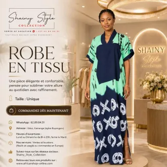 Robe en tissue vert menthe
