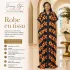 Robe en tissue Noir orange