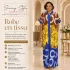 Robe en tissue blue foncé & jaune