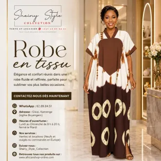 Robe en tissue marron