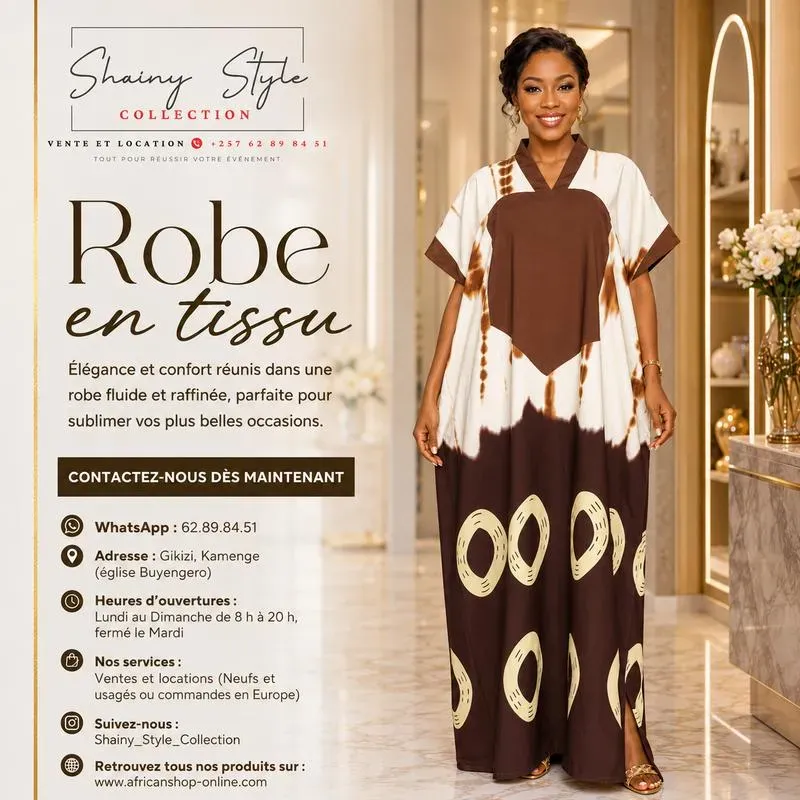 Robe en tissue marron