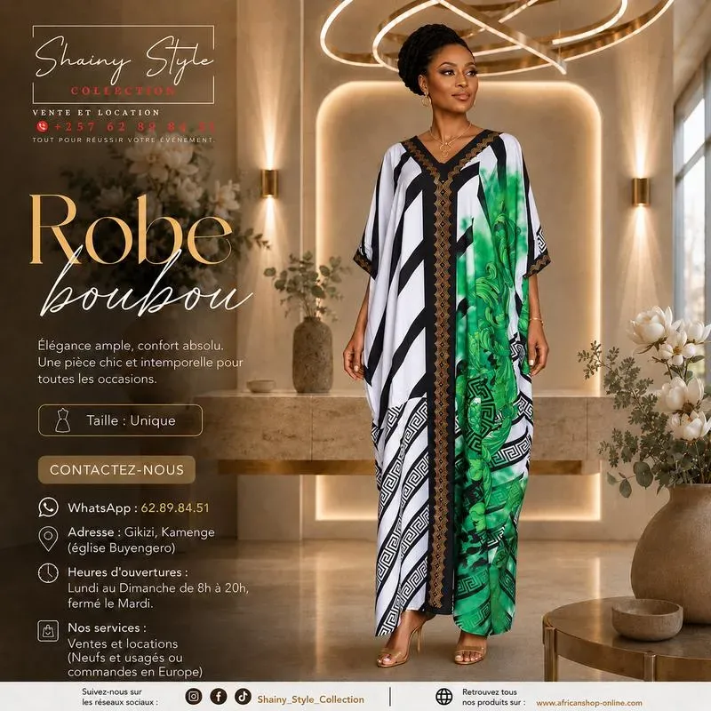 Robe boubou vert