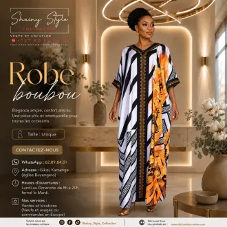 Robe boubou orange