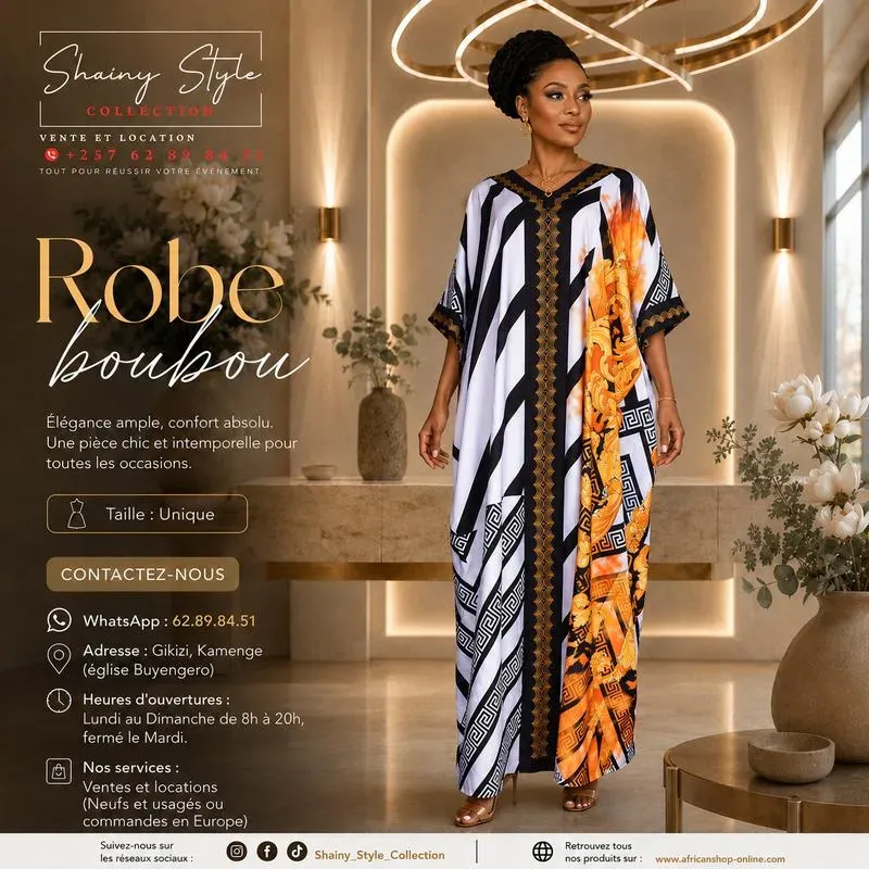 Robe boubou orange