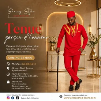 Tenue garçon d'honneur rouge