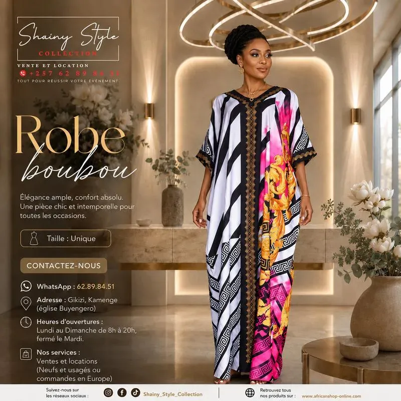Robe boubou rose