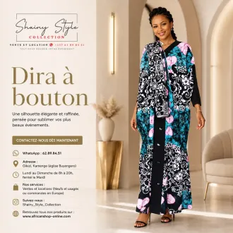 Dira à bouton blue turquoise
