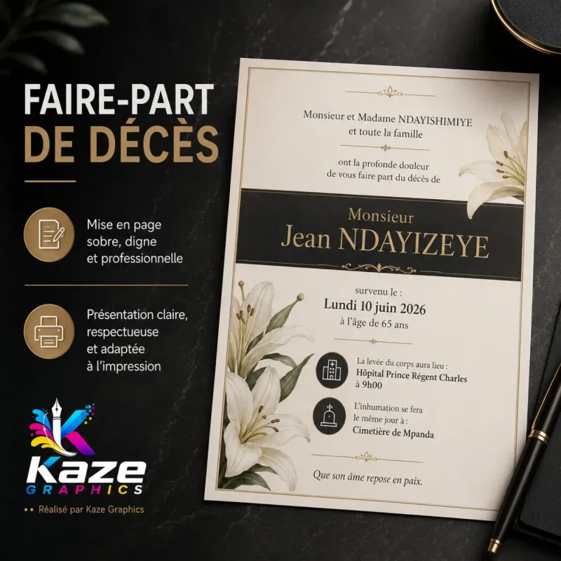 Faire-part de décès