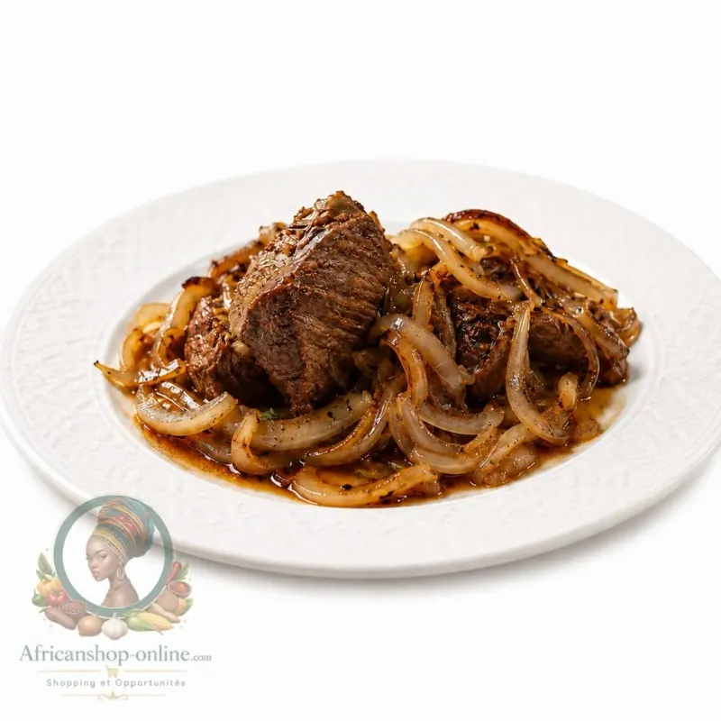 Viande aux oignons
