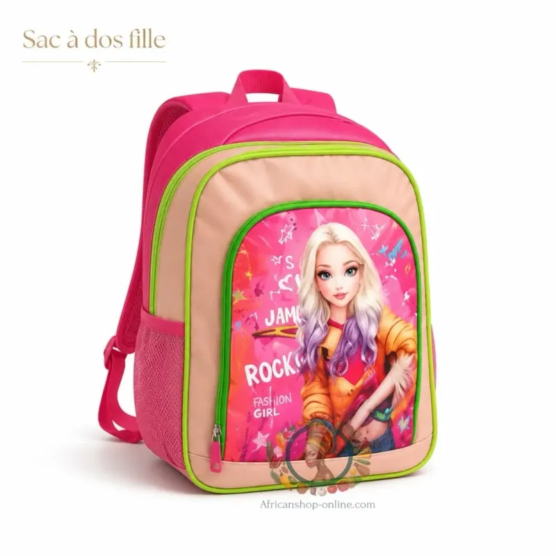 Sac à dos rose "Fashion girl"