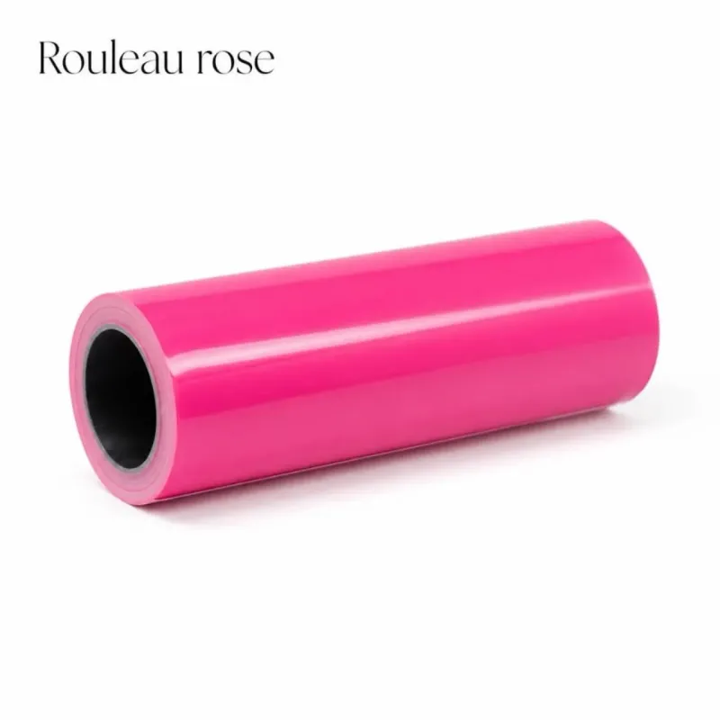Rouleau adhésif rose
